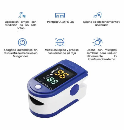 Tensiómetro Digital Con Altavoz + Oxímetro de Pulso